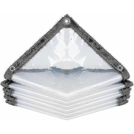 Bâche transparente entièrement compatible et imperméable, bâche PE multi-usages, imperméable et résistante aux déchirures, ultra-légère (Dimensions : 2 x 3 m) (1/5)