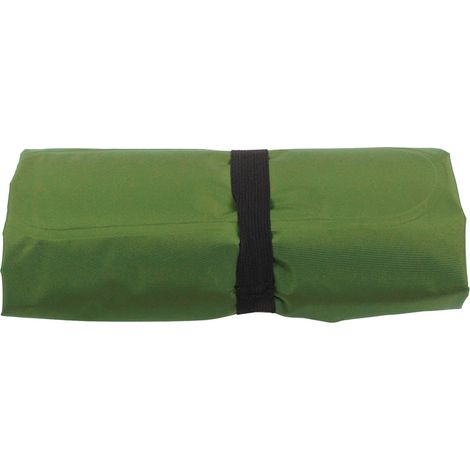 Matelas gonflable ergonomique avec sac de rangement, vert olive, idéal pour le bureau, le camping et les activités de plein air. (1/5)