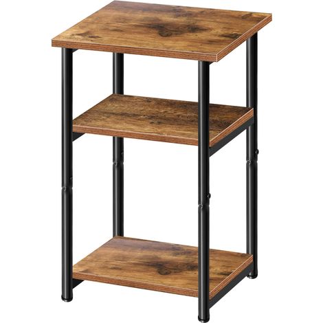 Bedside Side Table Narrow End Table Bedside Tables Small Table Metal Frame (1/5)