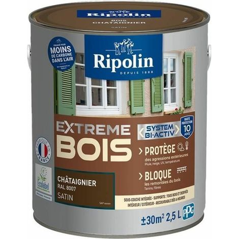 Ripolin Pintura Extreme madera Castaño satinado 2,5L