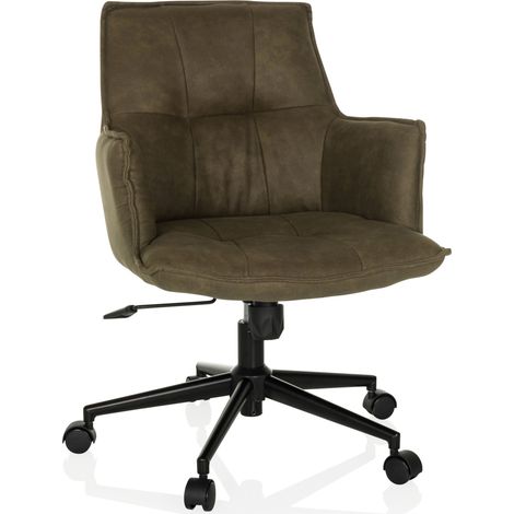 Home Office Stuhl / Drehstuhl SOLAO LIFE Stoff grün hjh LIVING (1/5)