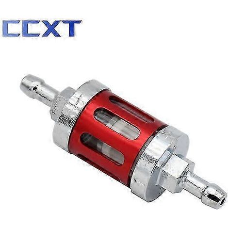 Motorcycle 8mm/0.31quot Cnc Gasoline Fuel Oil Filter Petrol Inline Filter For Ktm Honda Kawasaki Yamaha Husqvarna Atv Yz Yzf Wr Wrf( Red) (1/5)