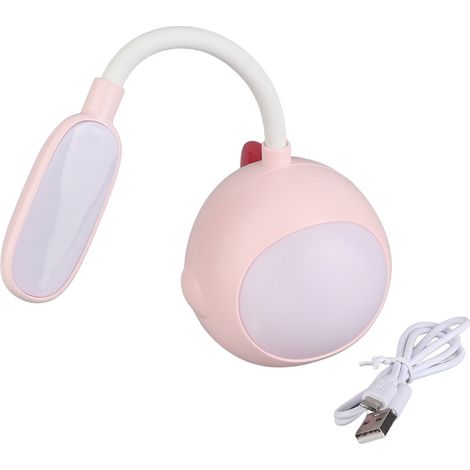 Flexible, wiederaufladbare LED-Schreibtischlampe mit Augenschutz, USB-Nachtlicht für Schlafzimmer und Studentenwohnheim, Rosa (1/5)