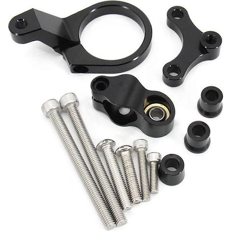Motorrad-Lenkungsdämpfer-Halterungssatz (schwarz) (1/5)
