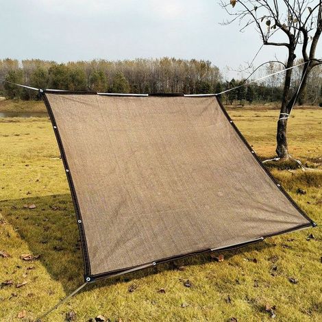 Voile d'ombrage, filet d'ombrage anti-UV, protection solaire pour jardin, voiture, extérieur, taux d'ombrage, noir, 2 x 3 m (1/4)