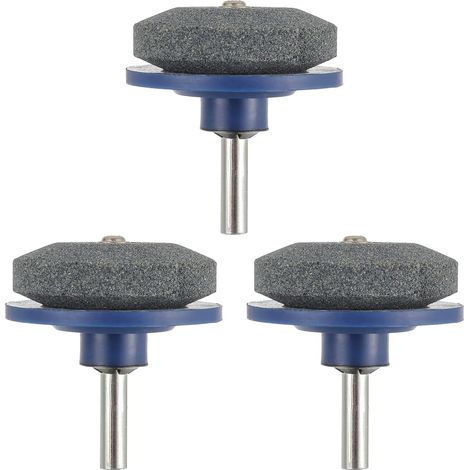 3 Stück Rasenmäher-Messerschärfer, Rasenmäher-Messerschärfer, industrielles Gartenwerkzeug zum Schärfen von Rasenmesser-Bohrer und Mähmesser