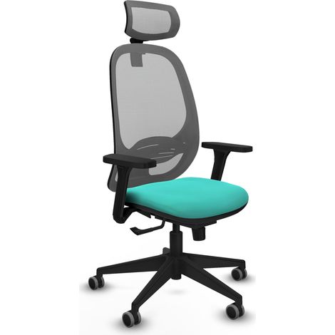 Chaise de bureau piqueras y crespo Cilanco turquoise simili cuir (1/2)