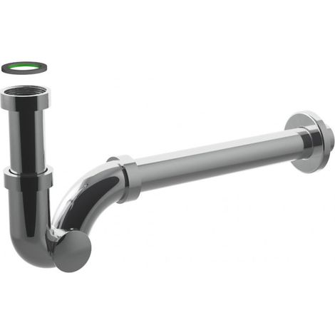 Bonomini - Sifone ad esse 1" ø26 in ottone cromato con ghiere e canotti inox senza piletta