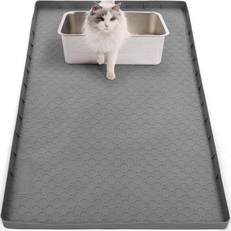 Tampon de litière pour chats, 864 mm 558 mm Cat Litter Box PAD, Panne de litière antidérapante pour chats, pad litière imper (1/4)