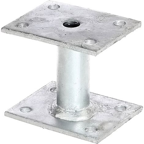 Pied de poteau Ø27mm 70 x 90mm galvanisé - Alberts (1/2)