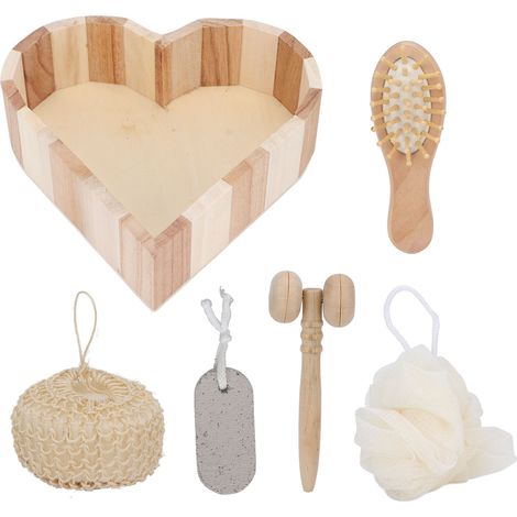 Duschpeeling-Set mit Bimsstein und visueller Massage für Tiefenreinigung (1/5)