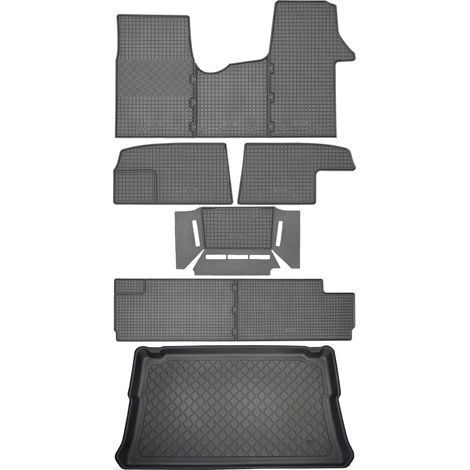 Opel Vivaro B Tour VAN (5 porte) dal 09.2014 al 02.2019 SET - tappetini in gomma per auto + tappetino per bagagliaio