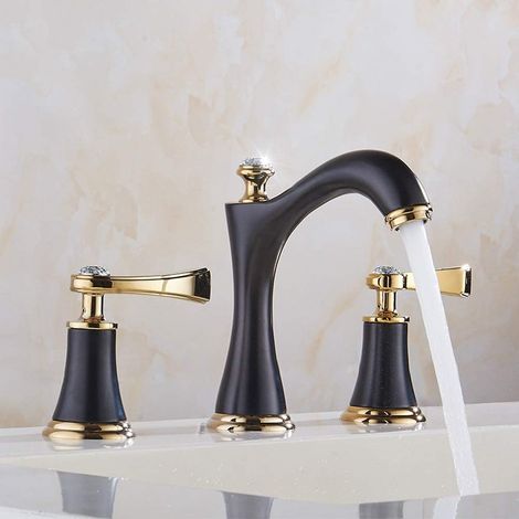 3-piece European tap set, modern and elegant kitchen and bathroom mixer tap (1/4)