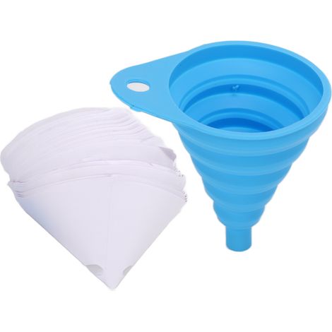 Lot de 101 filtres à peinture en nylon 150um, entonnoir souple en silicone pliable, maille fine non toxique, réutilisable pour atelier (1/5)