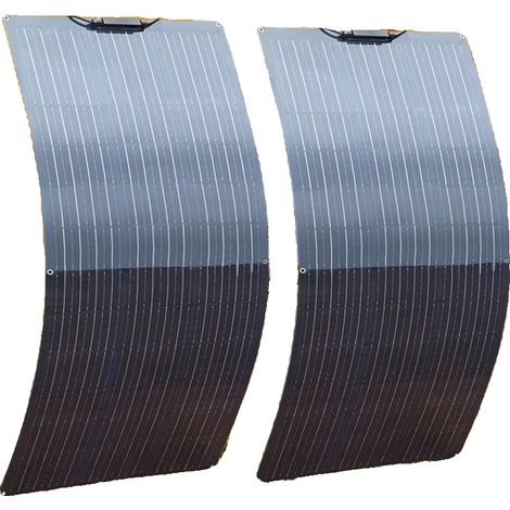 Panneau Solaire, Design Flexible, Haute Efficacité, 2pcs 100w (1/2)