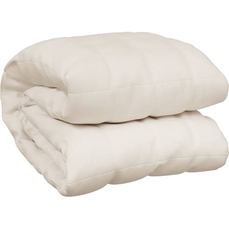 Couverture lestée Crème clair 220x240 cm 11 kg Tissu