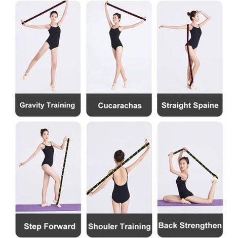 Ceinture Élastique - 8 Boucles - Soie De Latex Et Nylon - Antidérapante - Pour Fitness Yoga Pilates - 1 Pièce (1/4)