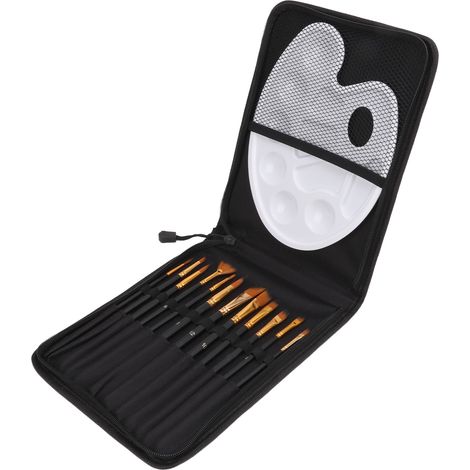 12 Pièces Pinceaux Multifonctionnels Set pour Artistes Professionnels (1/5)