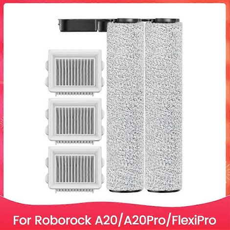 5 pièces Main brosse rouleau avec filtres pour Roborock A20/A20Pro/FlexiPro sol Scrubber aspirateur eau/poussière (1/5)