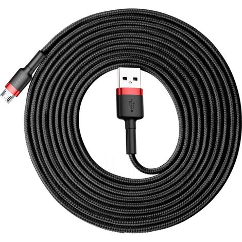 Cable USB-micro USB Baseus de 2 A y 3 m de longitud, de doble cara. (1/5)