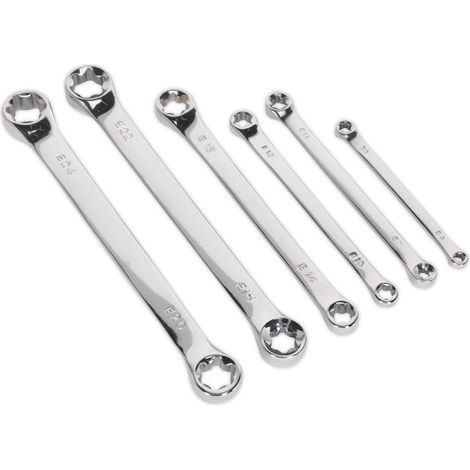 Sealey Siegen TRX-Star Double End Spanner Set 6pc S01107 (1/2)