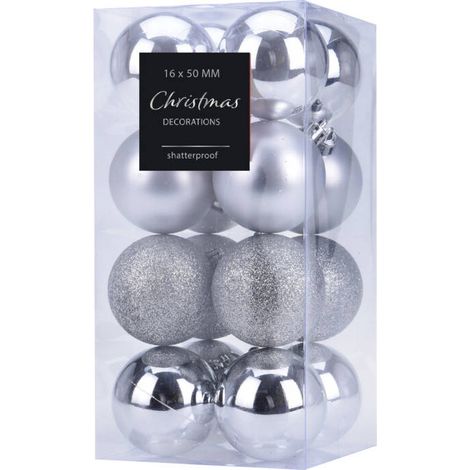Weihnachtskugeln, Ø 5 cm, 16-teiliges Set
