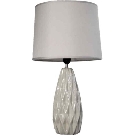 Lampada da tavolo tortora lume ceramica cm 34 x 34 x 62.5 h (1/4)