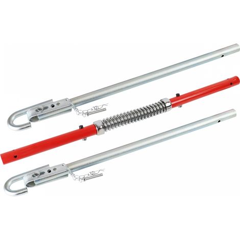 Barra de remolque rígida extensible 3T 3000 kg 205 cm con amortiguador amio-02477 (1/5)