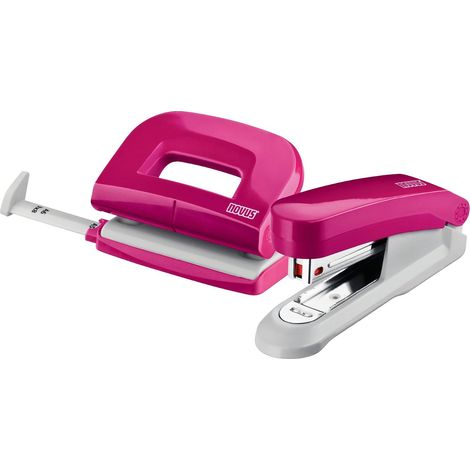 Twinset de bureau, Agrafeuse et Perforateur E 15/E 210 - Rose - 020-1875 (1/5)