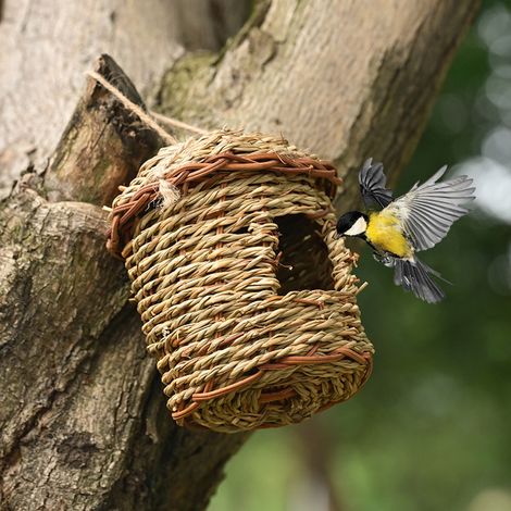 Handgewebtes Seil-Papageientest, Tigerfell-Pfingstrosen, schwarzblühendes Vogelnest, Export-Dropshipping, Vogelkäfig, Bestseller. (1/5)
