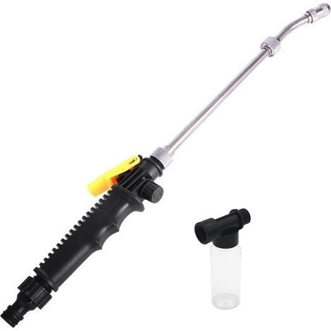 Lance haute pression 2-en-1 portable avec buse réglable et bouteille mousse pour lavage auto et jardinage (1/5)