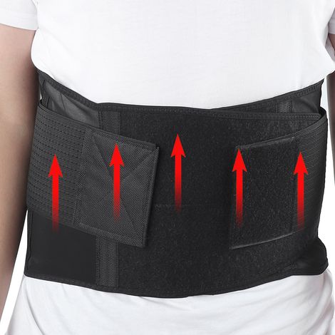 Elastischer, atmungsaktiver Rückenstützgürtel zum Schutz des Körpers beim Sport, Fitness und Training (L) (1/5)