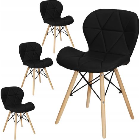 SEDIE 4 pezzi IMBOTTITE PER SALOTTO CUCINA SEDIA MODERNA LOFT SET