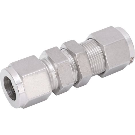 Raccord De Cloison À Compression Double Bague - Acier Inoxydable 316 - Pour Tuyau 12mm - 1 Pièce (1/5)