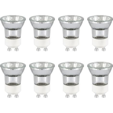 Pack de 8 Mini GU10 35W Ampoules Halogènes Réflecteur, Dimmable, MR11 Ampoule Spot Halogène, 360LM, Blanc Chaud 2800K, 45 °Faisceaux, Base à 2 Broches, Lampe à Réflecteur, AC 230V (1/5)