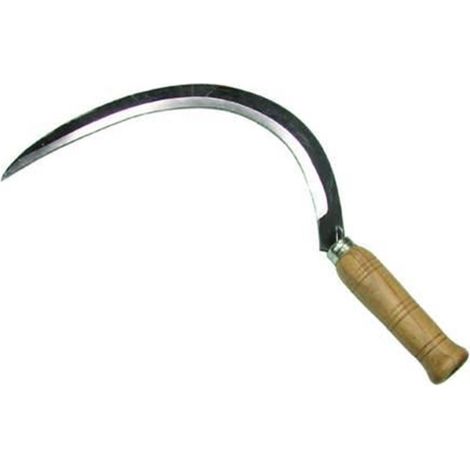 FALCIOLA LISCIA  - n°0 -  in acciaio forgiato - manico legno  FER 23290