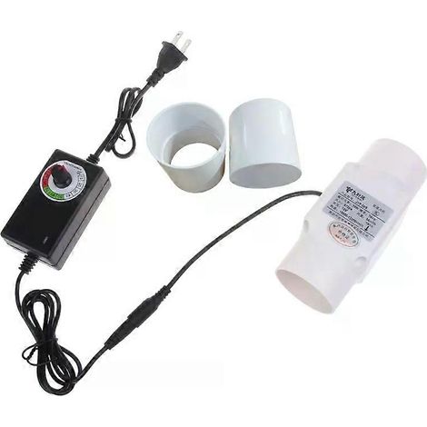 Ventilateur extracteur d'air en ligne 2 x 50 mm, silencieux, avec filtre et kit de conduit, 18 W, 12 V, pour l'aspiration des fumées et l'extraction de fumée (220 V). (1/5)