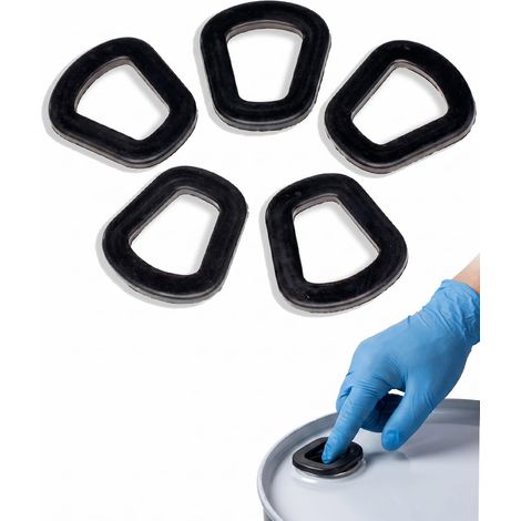 Lot de 5 Joints de Rechange pour Jerrican à Essence, Pour Bidon d'Essence, En Caoutchouc Durable (20 l) (Noir) (1/5)