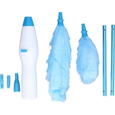 Brosse à Poussière Électrique Rotative avec Fibres Télescopiques et Rotation 360° pour Nettoyage Meubles (1/5)
