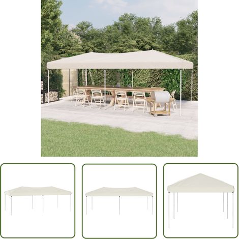 Grillabend - vidaXL Partyzelt Faltbar Creme 3x6 m - Familienfeier (1/5)