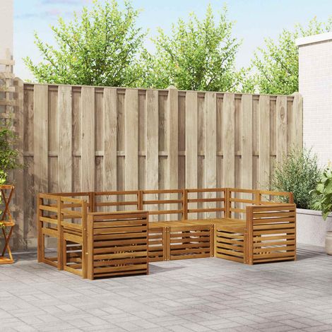 Sofagarnituren 6 pcs Natur Massivholz Akazie (1/5)