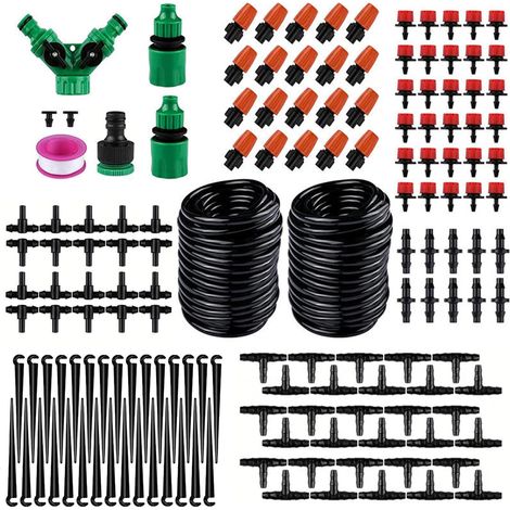 ZHIJIA PREMIUM kit arrosage goutte à goutte jardin 149 pièces tuyau 20 m automatique parterres fleurs terrasse aménagement paysager (1/5)