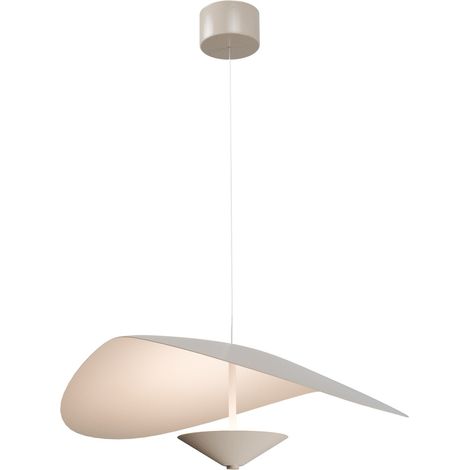 Lampe suspendue de style danois Lente Ø 60 cm - sable - avec poulie - 2100-36-36-60-CS (1/3)