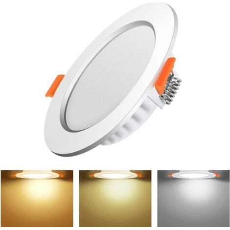 Spot LED Encastrable - ZGEER - 3 pcs - 3000k Blanc Chaud - Gradation 3 couleurs - Extra Plat (1/4)
