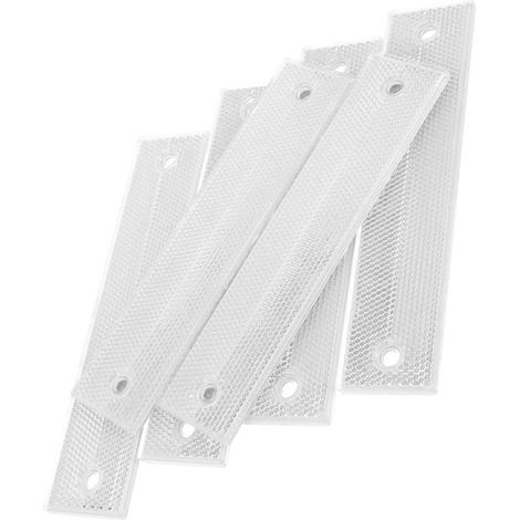 6 Pièces Reflecteurs Rectangulaires Résistants Aux Intempéries pour Marquage Sol Haute Visibilité pour Allées et Routes Indicateurs de Sécurité Routière Orange (1/5)