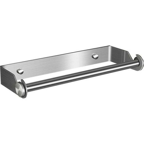 Derouleur Essuie Tout, Derouleur Porte Sopalin, Devidoir Porte Essuie Tout Mural, Distributeur Papier Aluminium Sopalin et Film, Support Sopalin Mural Déroulant de Rouleau Cuisine(Argent) (1/4)