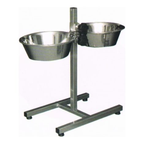 SOPORTE INOX.2 COMEDEROS 1,8 LTS.