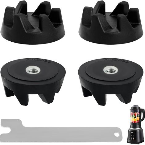 4 x 9704230 Coupler Blender Spare Parts, Blender Rubber Coupler, Compatible with Models KSB52, KSB5, 5KSB52 and 5KSB5 (Mounting Key Included) (1/5)