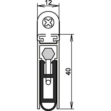 Joint de porte Kältefeind Allround® 1-689 1-s.L.833mm Alu.silberf. (1/2)