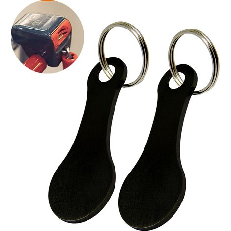 Clé de déverrouillage pour chariot de supermarché (lot de 2), jeton universel pour chariot de supermarché, porte-clés amovible pour chariot de supermarché (1/5)
